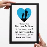 Father And Son Fathers Day Print Birthday Gift For Dad Son