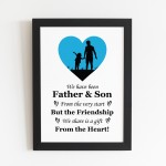 Father And Son Fathers Day Print Birthday Gift For Dad Son