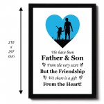 Father And Son Fathers Day Print Birthday Gift For Dad Son