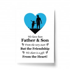 Father And Son Fathers Day Print Birthday Gift For Dad Son A4