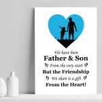 Father And Son Fathers Day Print Birthday Gift For Dad Son A4