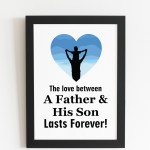 Father And Son Framed Print Fathers Day Gift For Dad From Son