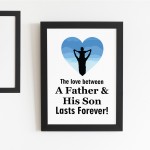 Father And Son Framed Print Fathers Day Gift For Dad From Son