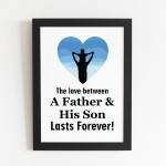 Father And Son Framed Print Fathers Day Gift For Dad From Son