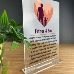 Father And Son A5 Acrylic Poem Plaque Fathers Day Birthday Gift