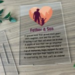 Father And Son A5 Acrylic Poem Plaque Fathers Day Birthday Gift