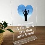 Father And Son Acrylic Plaque Fathers Day Gift For Dad Birthday