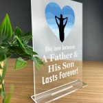 Father And Son Acrylic Plaque Fathers Day Gift For Dad Birthday