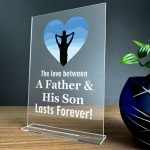 Father And Son Acrylic Plaque Fathers Day Gift For Dad Birthday