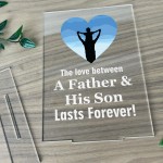 Father And Son Acrylic Plaque Fathers Day Gift For Dad Birthday