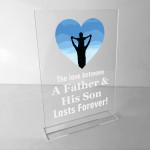 Father And Son Acrylic Plaque Fathers Day Gift For Dad Birthday