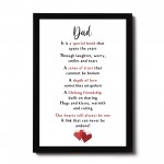 Special Gift For Dad Framed Print Thank You Gift For Dad