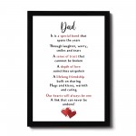 Special Gift For Dad Framed Print Thank You Gift For Dad