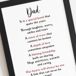 Special Gift For Dad Framed Print Thank You Gift For Dad