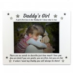 Daddys Girl Gift Poem Dad Gift From Daughter Wood Photo Frame