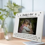 Daddys Girl Gift Poem Dad Gift From Daughter Wood Photo Frame