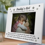 Daddys Girl Gift Poem Dad Gift From Daughter Wood Photo Frame