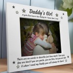 Daddys Girl Gift Poem Dad Gift From Daughter Wood Photo Frame