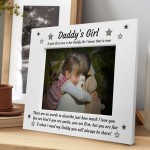 Daddys Girl Gift Poem Dad Gift From Daughter Wood Photo Frame