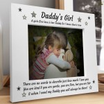 Daddys Girl Gift Poem Dad Gift From Daughter Wood Photo Frame