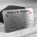 Father & Daughter Dad Metal Wallet Card Keepsake From Daughter