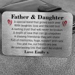 Father & Daughter Dad Metal Wallet Card Keepsake From Daughter
