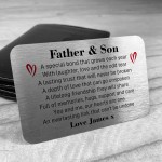 Father & Son Dad Metal Wallet Card Keepsake From Son