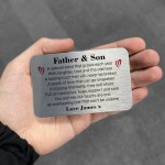 Father & Son Dad Metal Wallet Card Keepsake From Son