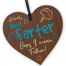 Funny Fathers Day Sign From Daughter Son Wood Heart Novelty Gift