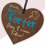 Funny Fathers Day Sign From Daughter Son Wood Heart Novelty Gift