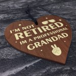 Funny Gift For Grandad Birthday Fathers Day Wood Heart Dad Gift