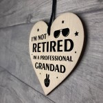 Gift For Grandad Birthday Fathers Day Funny Humour Wood Heart
