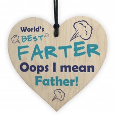 Novelty Fathers Day Sign Funny Dad Gift For Birthday Wood Heart