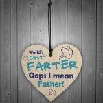 Novelty Fathers Day Sign Funny Dad Gift For Birthday Wood Heart