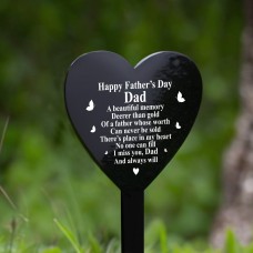 Fathers Day Memorial Plaque Dad Grave Stake Ornament Remembrance