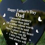 Fathers Day Memorial Plaque Dad Grave Stake Ornament Remembrance