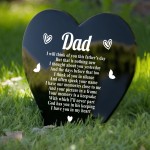 Dad Fathers Day Memorial Plaque Stake Ornament Grave Remembrance