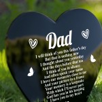 Dad Fathers Day Memorial Plaque Stake Ornament Grave Remembrance