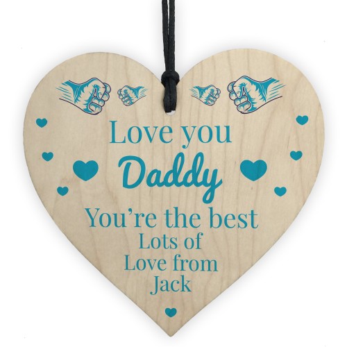 Personalised Fathers Day Daddy Gift Team Fist Bump Gift From Son