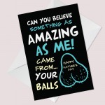 Novelty Fathers Day Card For Dad From Daughter Son Funny Joke