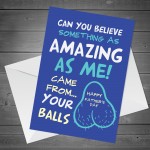 Funny Joke RUDE Fathers Day Card For Dad From Daughter Son