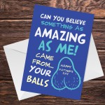 Funny Joke RUDE Fathers Day Card For Dad From Daughter Son