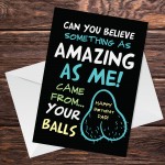 Funny Joke RUDE Birthday Card For Dad From Daughter Son