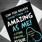 Funny Joke RUDE Birthday Card For Dad From Daughter Son