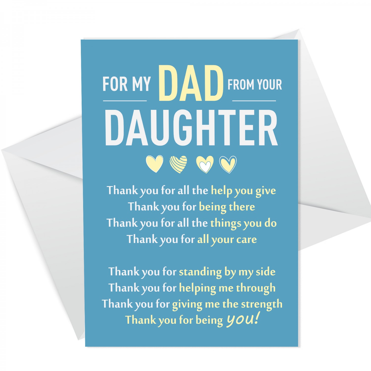 Fathers Day Card For Dad From Daughter Adorable Fathers Day Card
