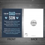 Fathers Day Card for Dad From Son Adorable Fathers Day Card