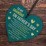 Fathers Day Thank You Gift For Grandad Wooden Heart Gifts