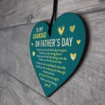 Fathers Day Thank You Gift For Grandad Wooden Heart Gifts