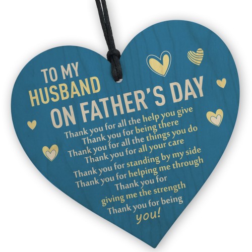 Fathers Day Husband Gift Wood Heart Gift For Husband From Wife
