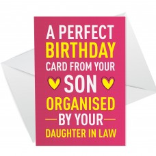 Funny Birthday Card From Son Bought By Daughter In Law Hilarious